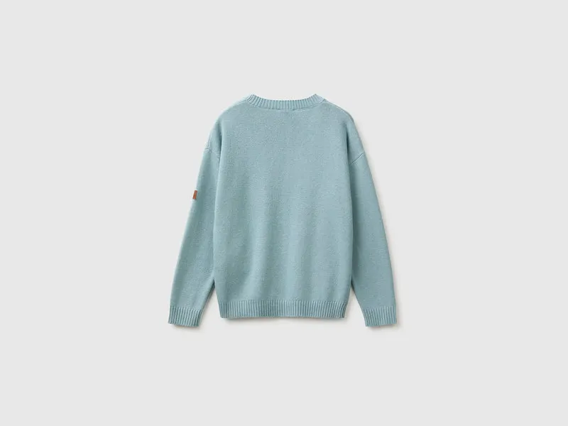 Pullover aus Woll- und Viskosemischung