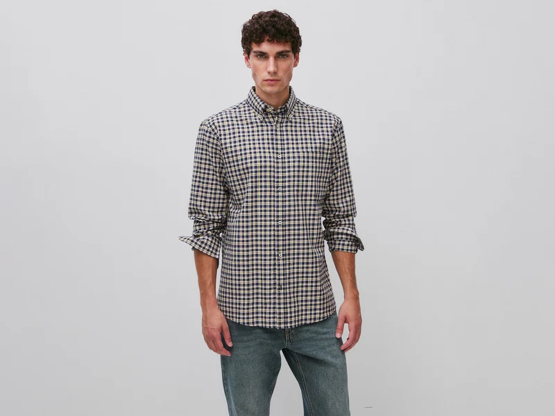 Button-Down-Hemd aus Flanell, 100 % Bio-Baumwolle