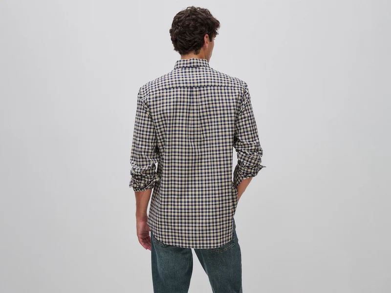 Button-Down-Hemd aus Flanell, 100 % Bio-Baumwolle