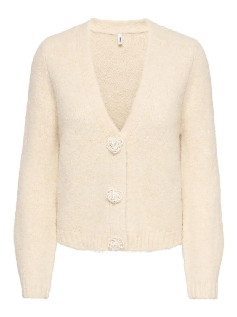 ONLZAGGIE LS BUTTON V-NECK CARDI KNT