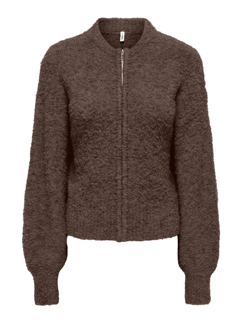 ONLBOUBLE LS O-NECK ZIP CARDIGAN KNT