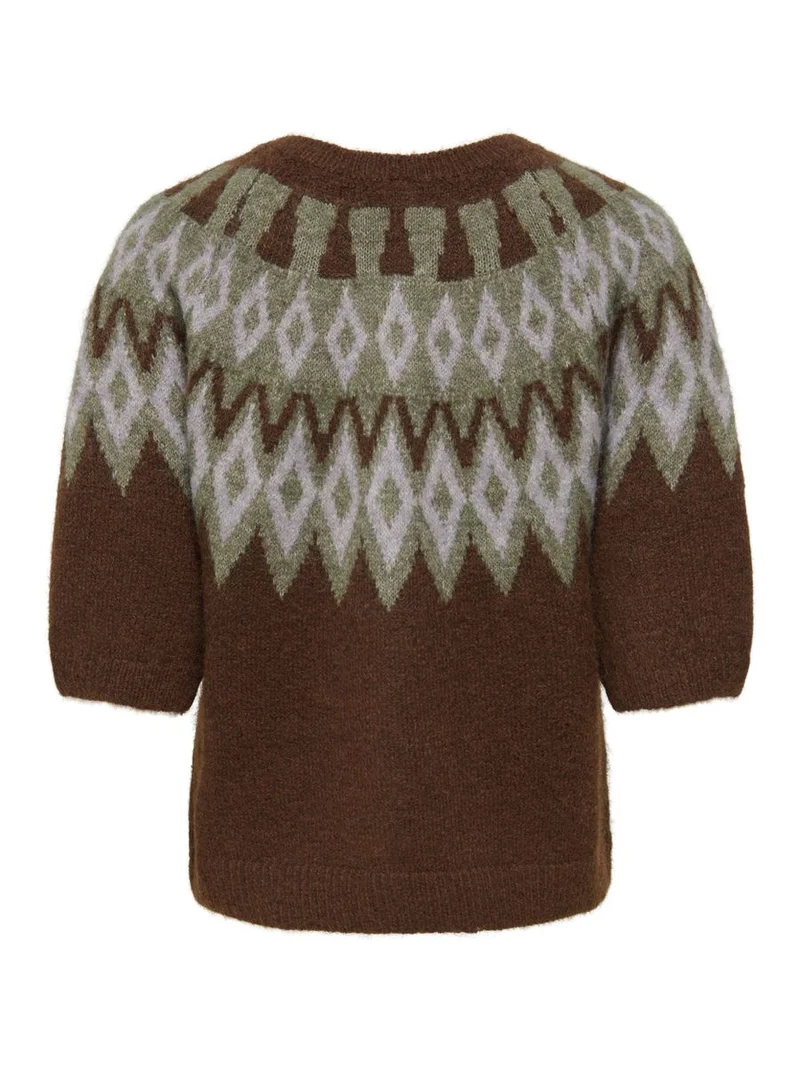 ONLREYKJA SS FAIR ISLE O-NECK CARDI KNT