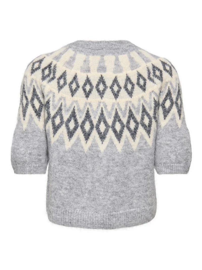 ONLREYKJA SS FAIR ISLE O-NECK CARDI KNT