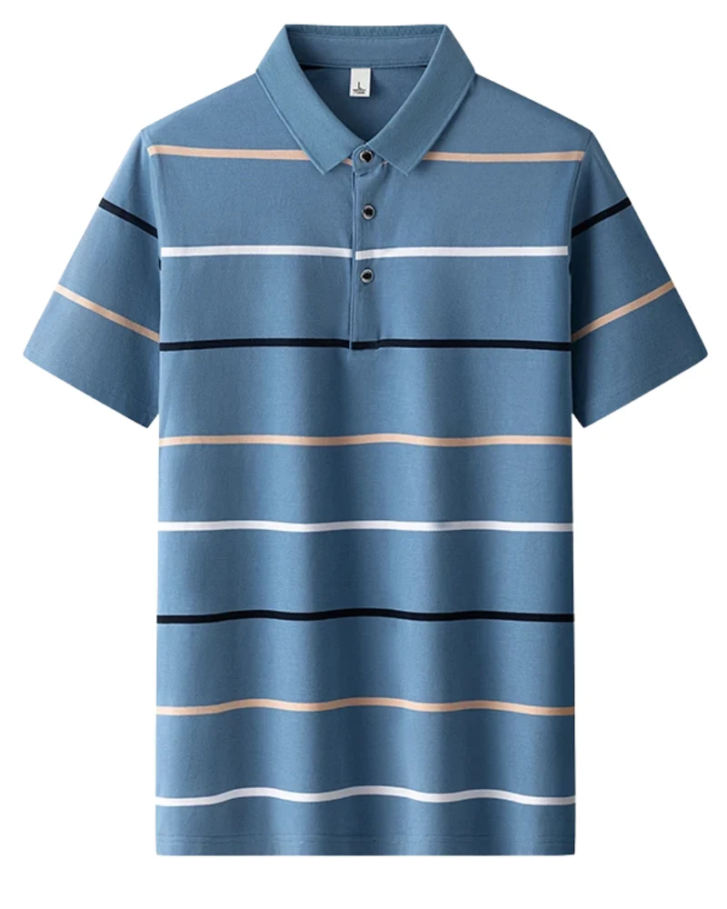 Elegant Striped Polo Shirt