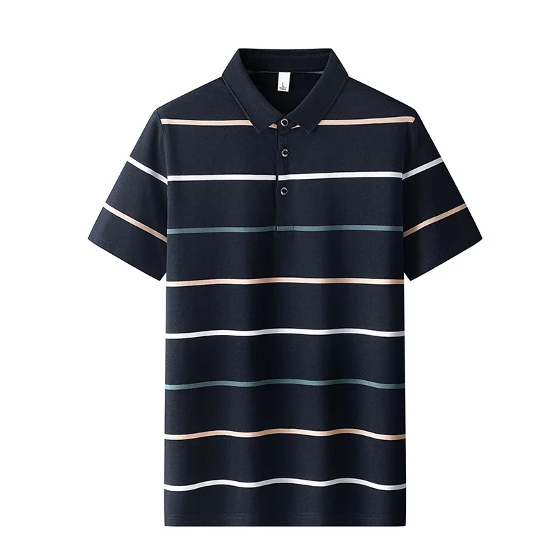 Elegant Striped Polo Shirt