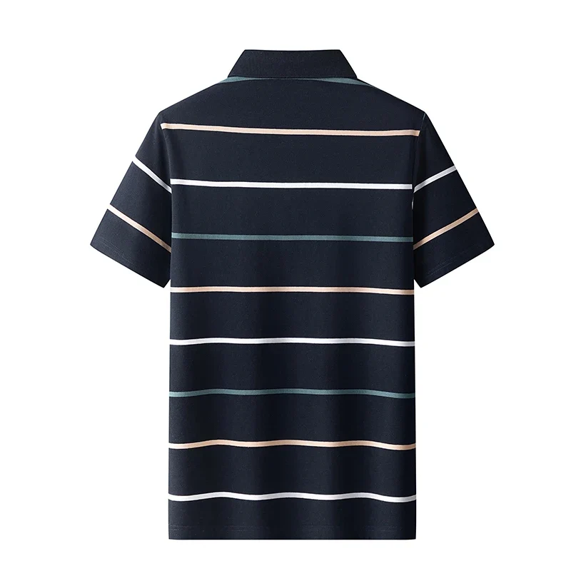 Elegant Striped Polo Shirt