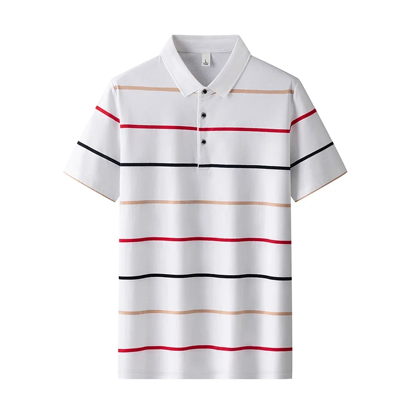 Elegant Striped Polo Shirt