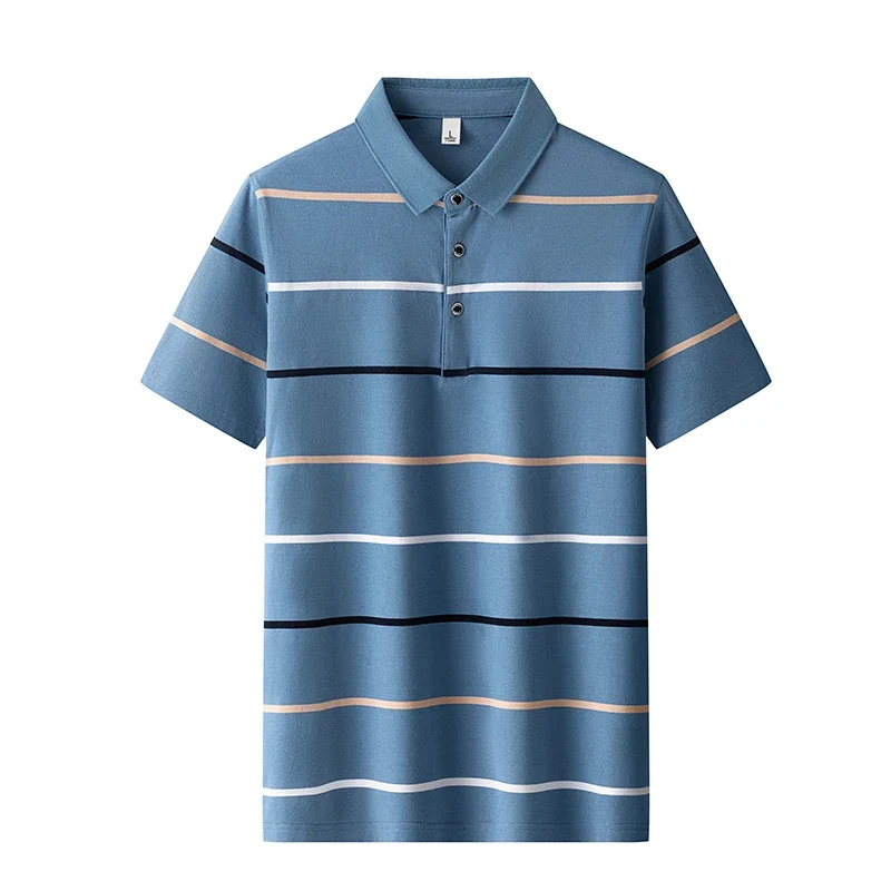 Elegant Striped Polo Shirt