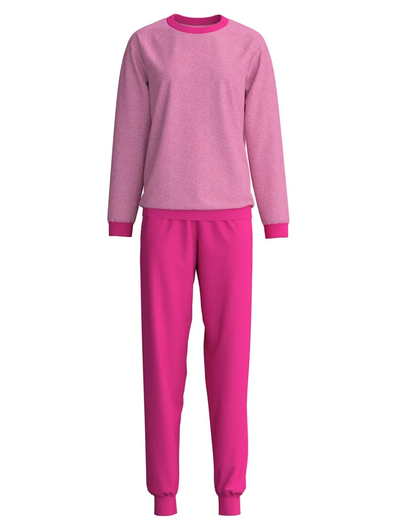 DAMEN Pyjama mit Bündchen