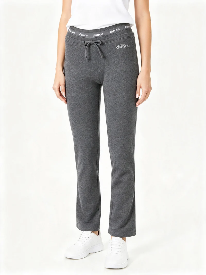 Pantaloni sportivi da donna con coulisse in vita - grigio scuro