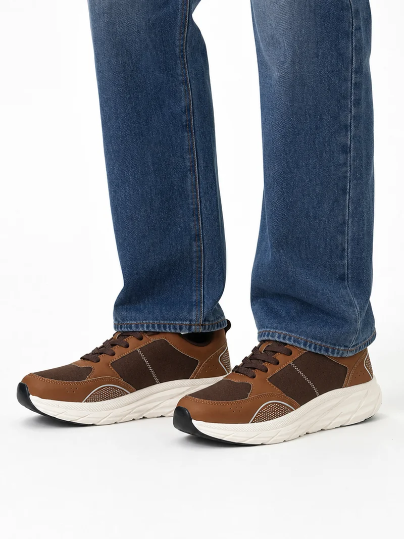 Sneakers da uomo stringate - moro