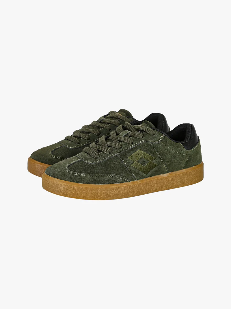 Sneakers basse da uomo in pelle scamosciata - militare