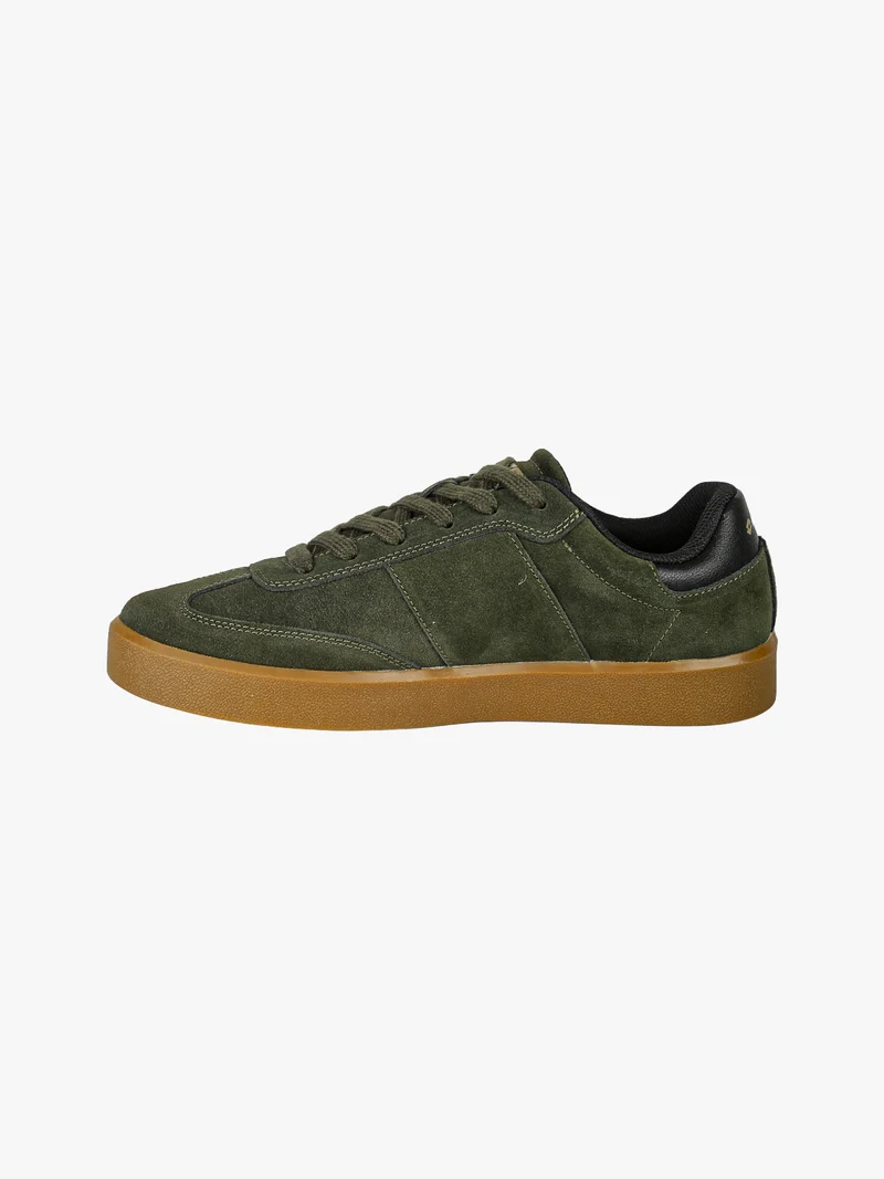 Sneakers basse da uomo in pelle scamosciata - militare