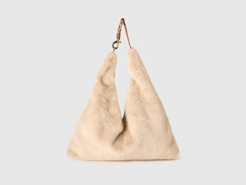 Hobo-Tasche aus Kunstpelz