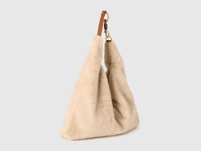 Hobo-Tasche aus Kunstpelz