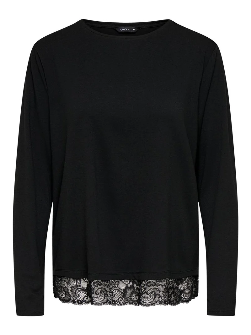 ONLMOSTER L/S LACE DETAIL TOP JRS