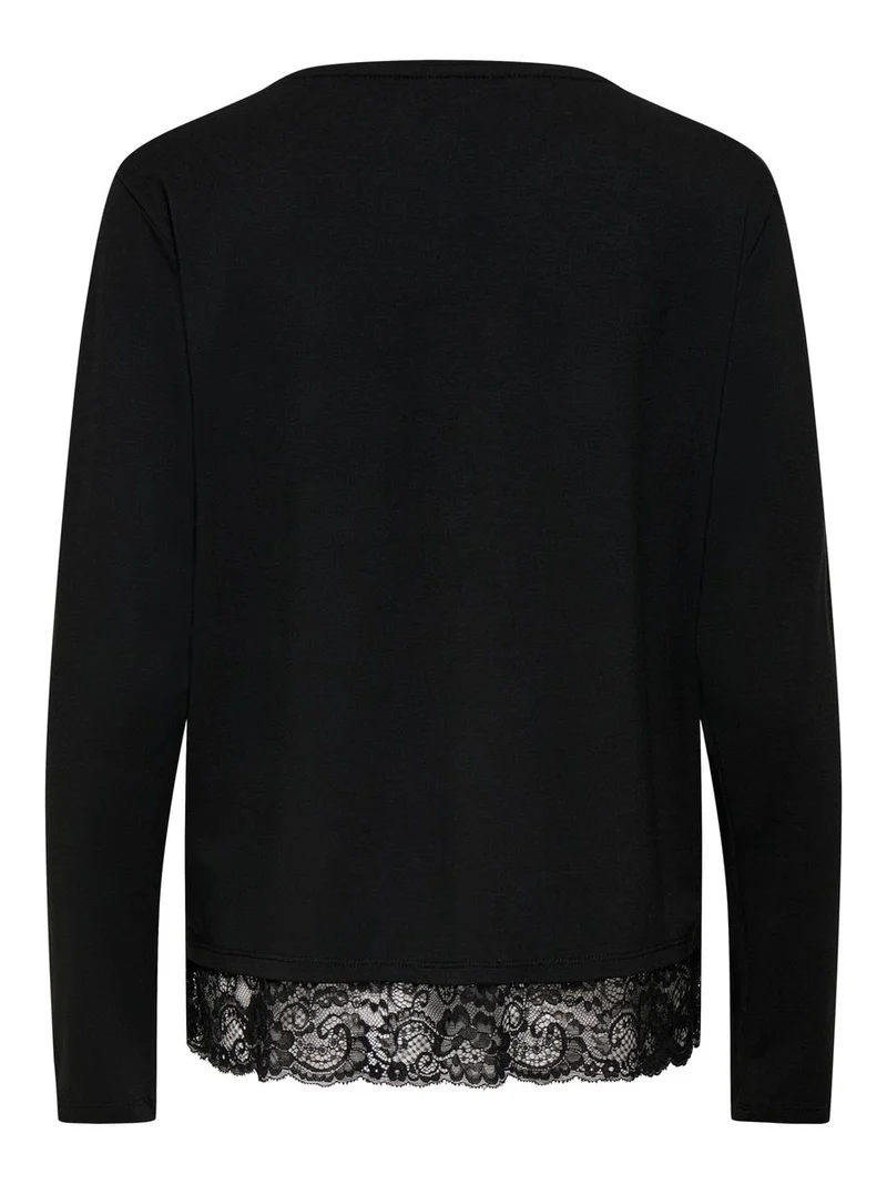 ONLMOSTER L/S LACE DETAIL TOP JRS