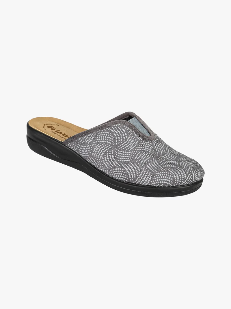 Pantofole donna con inserto elastico - grigio