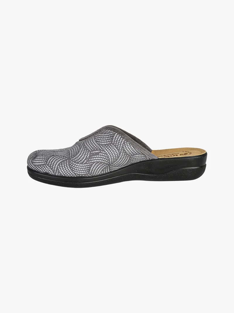 Pantofole donna con inserto elastico - grigio
