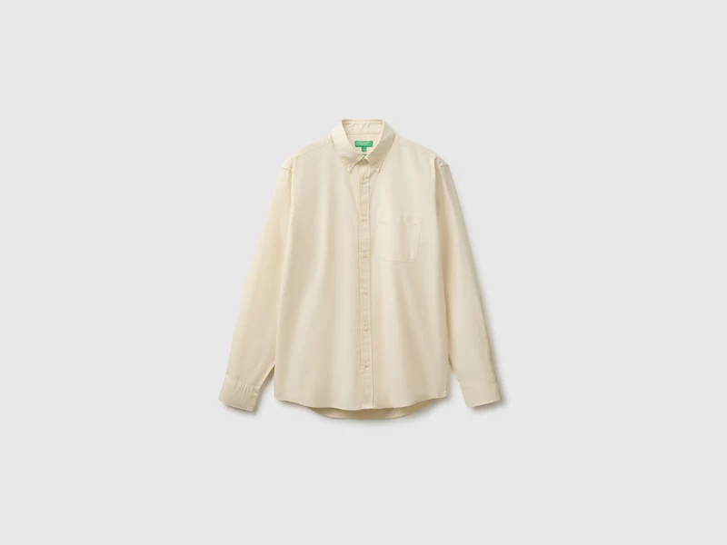 Button-Down-Hemd aus Flanell, 100 % Bio-Baumwolle