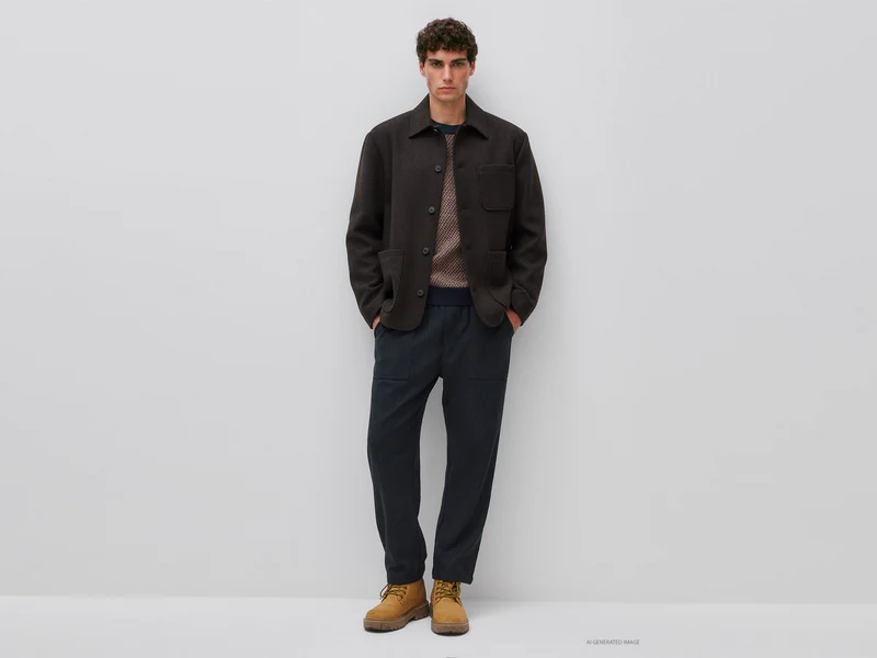Kurze Jacke mit Hahnentrittmuster