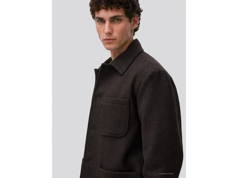 Kurze Jacke mit Hahnentrittmuster