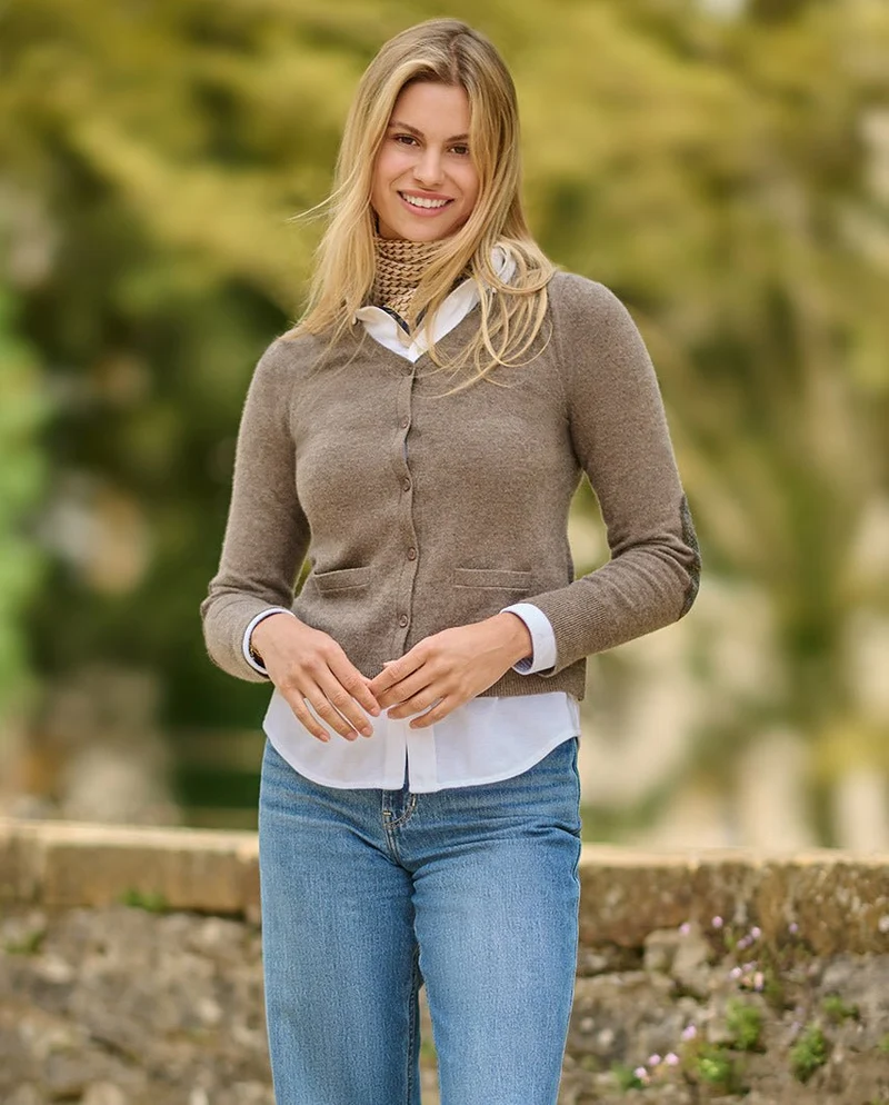 Damen Cardigan "Mara" in nutmeg