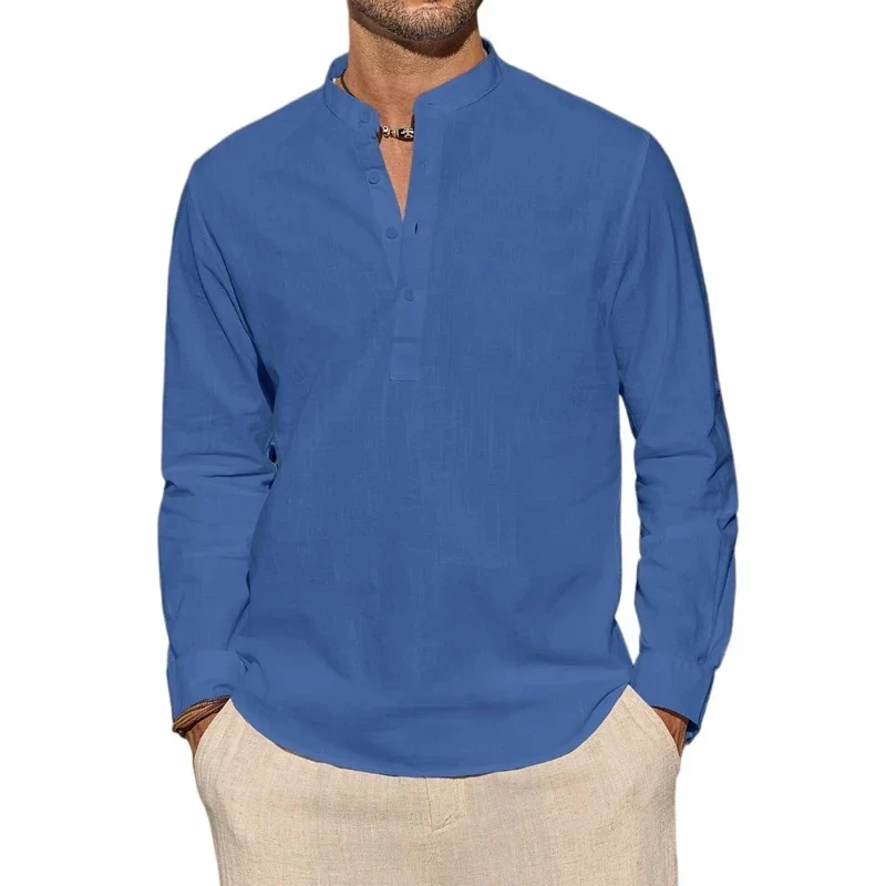 Elegant Cotton Henley Shirt
