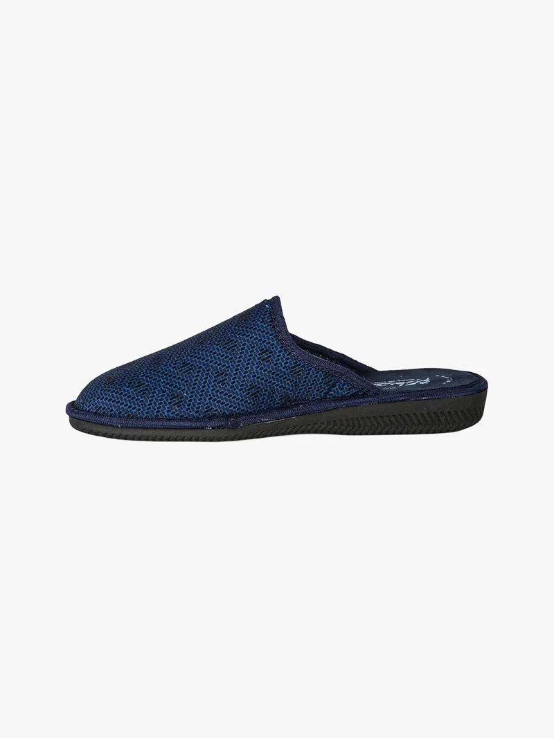 Pantofole da uomo in tessuto con stampe - blu