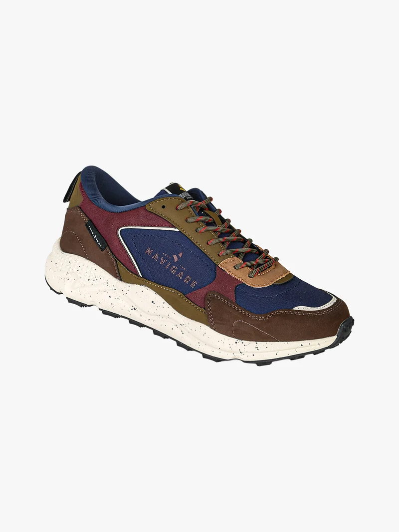 Sneakers stringate da uomo multicolore - blu scuro
