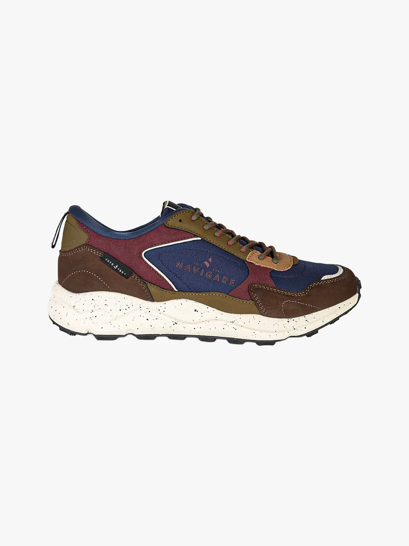 Sneakers stringate da uomo multicolore - blu scuro