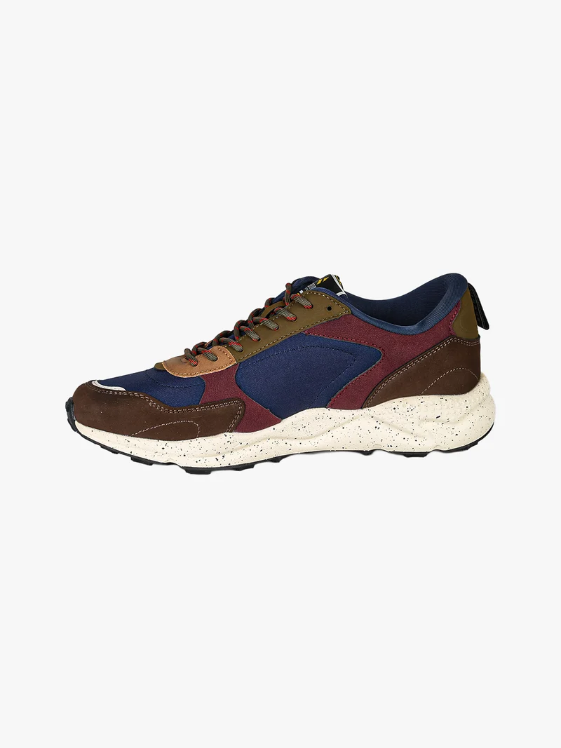 Sneakers stringate da uomo multicolore - blu scuro