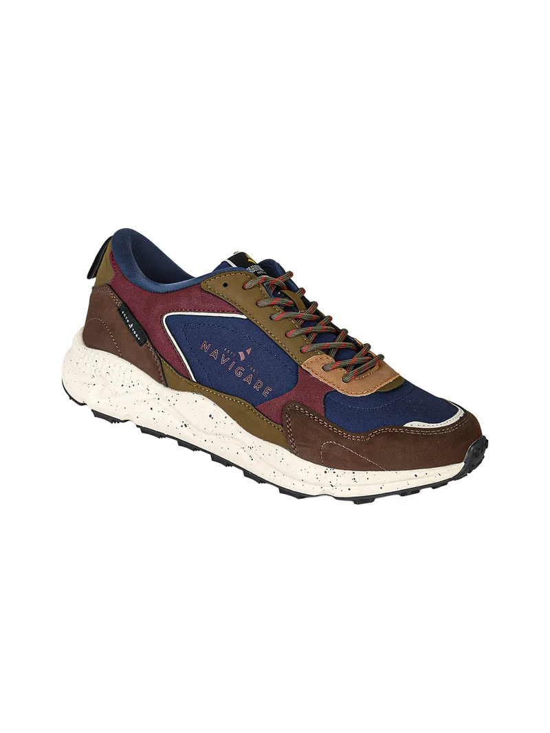 Sneakers stringate da uomo multicolore - blu scuro