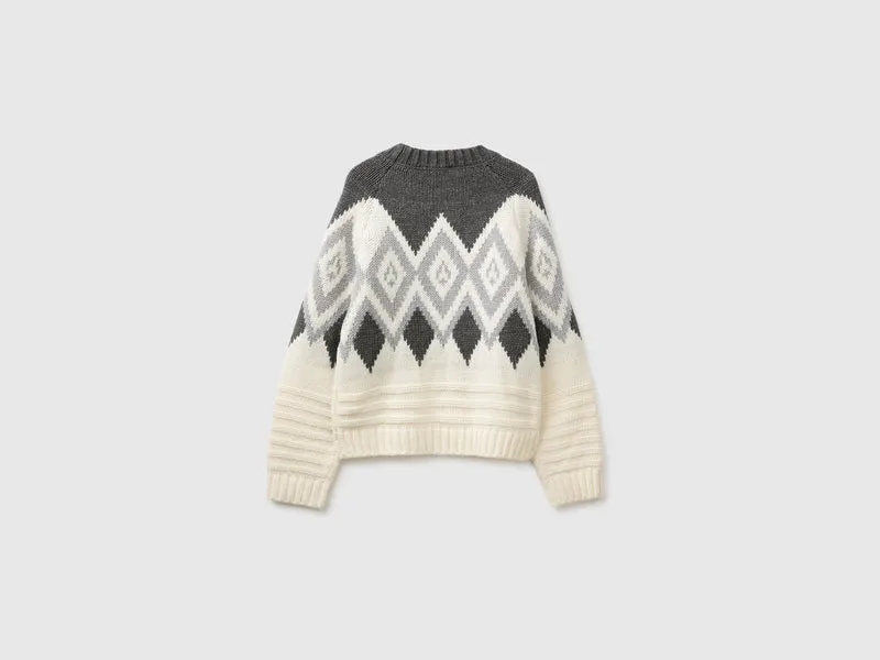 Pullover mit nordischem Jacquardmuster