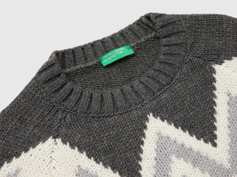 Pullover mit nordischem Jacquardmuster
