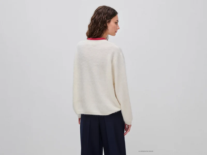 Oversized-Pullover aus Wolle, Kaschmir und Seide