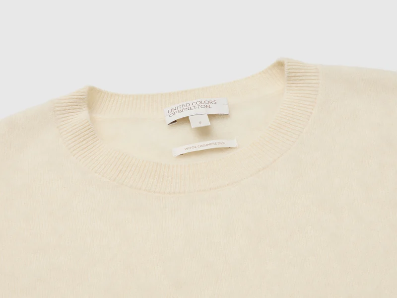 Oversized-Pullover aus Wolle, Kaschmir und Seide