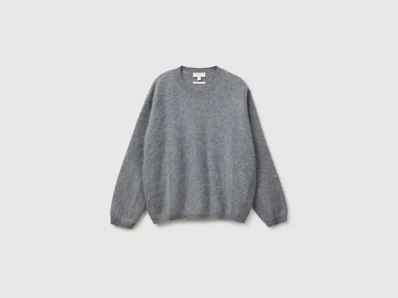 Oversized-Pullover aus Wolle, Kaschmir und Seide