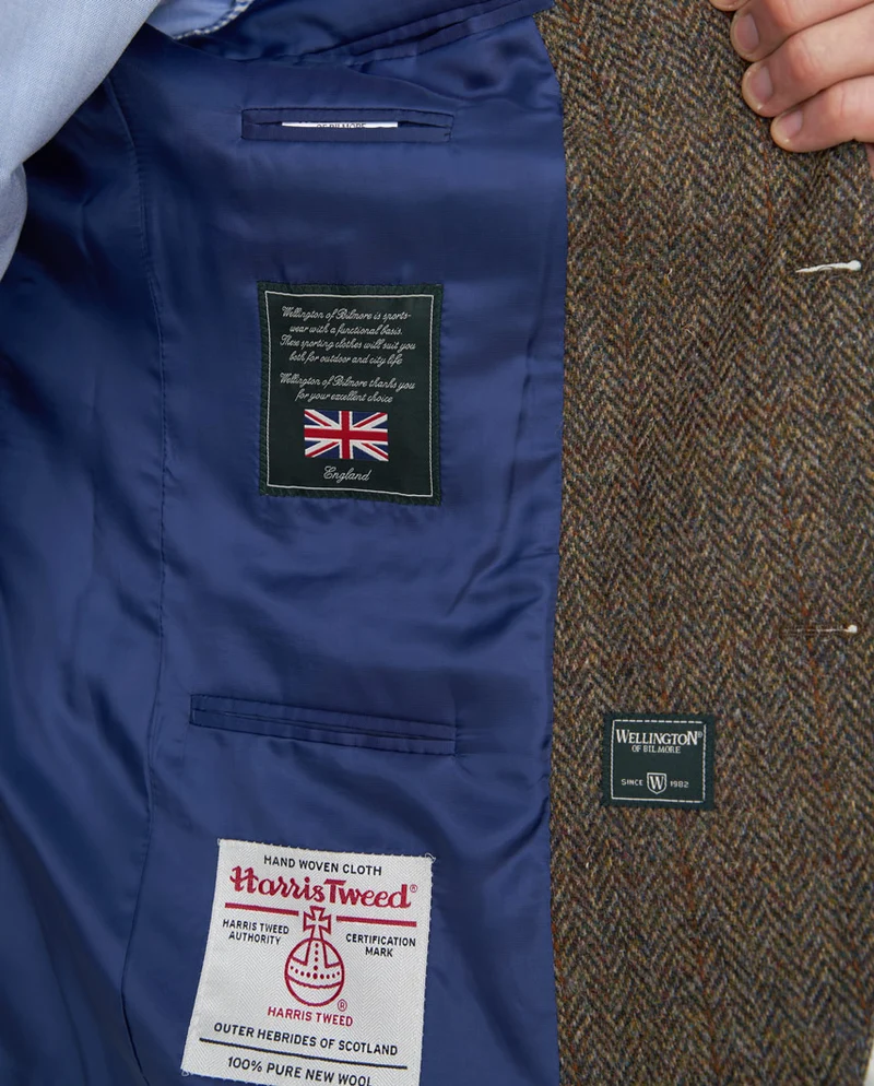 Harris Tweed Sakko "London" in evergreen