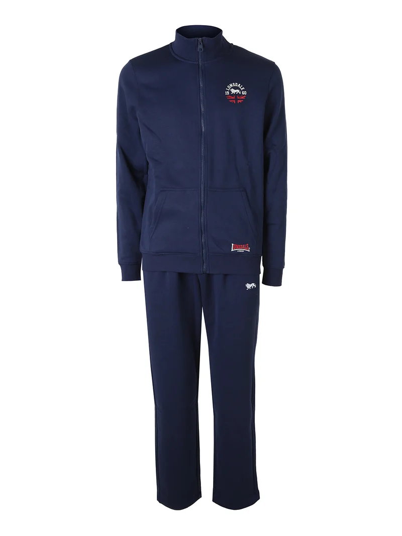 Completo tuta da uomo in felpa con zip - blu scuro
