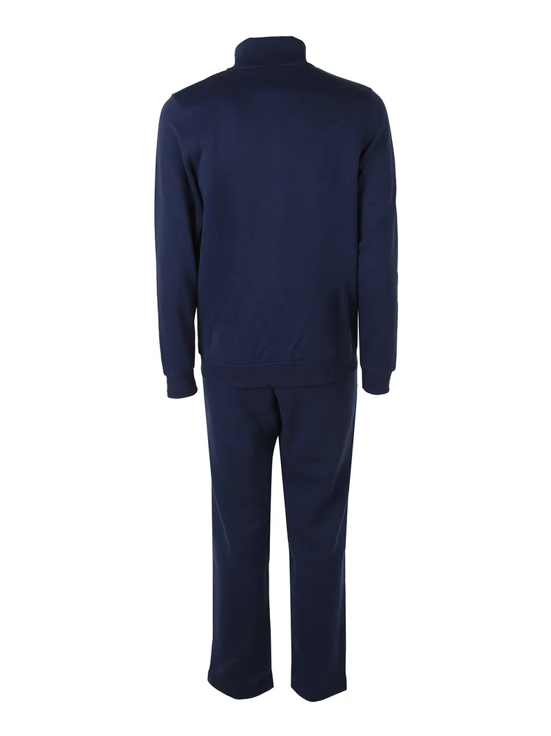 Completo tuta da uomo in felpa con zip - blu scuro