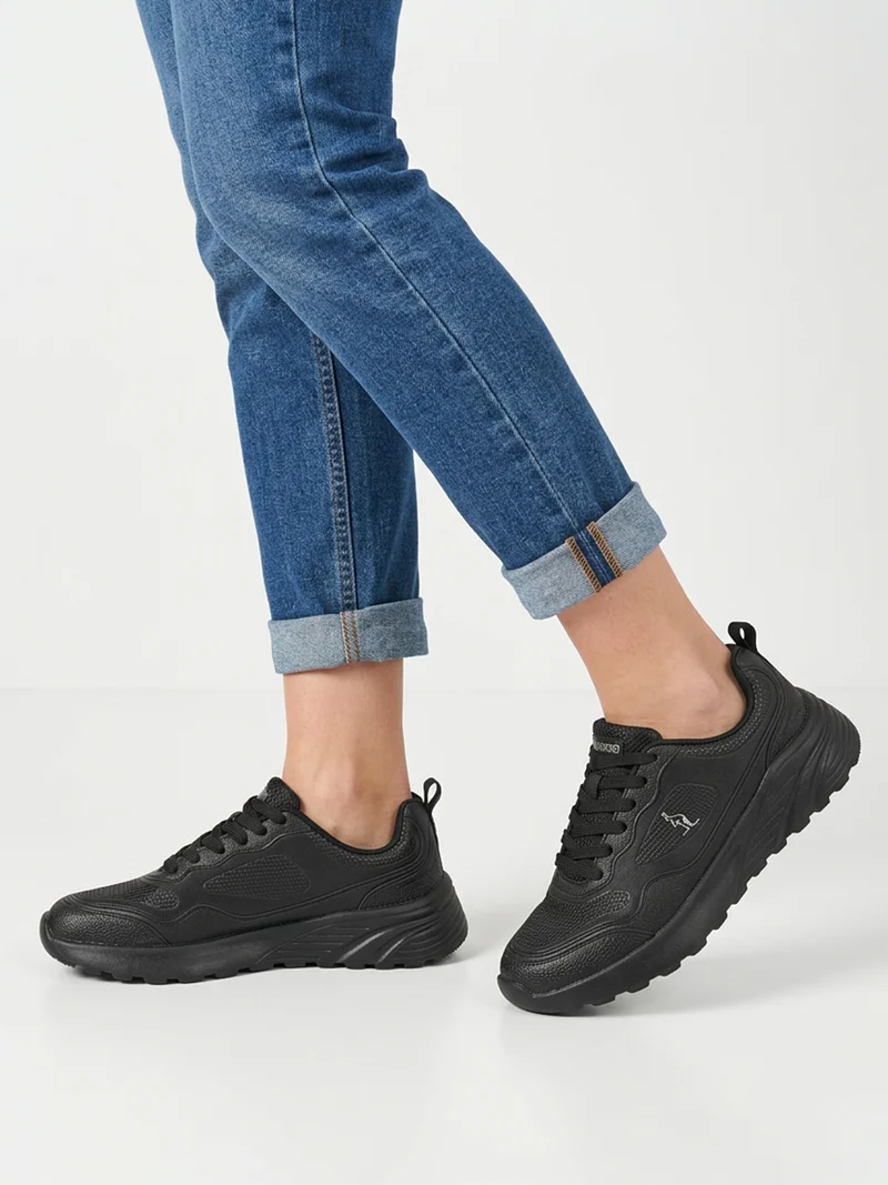 NOVA Sneakers donna sportive in ecopelle - nero