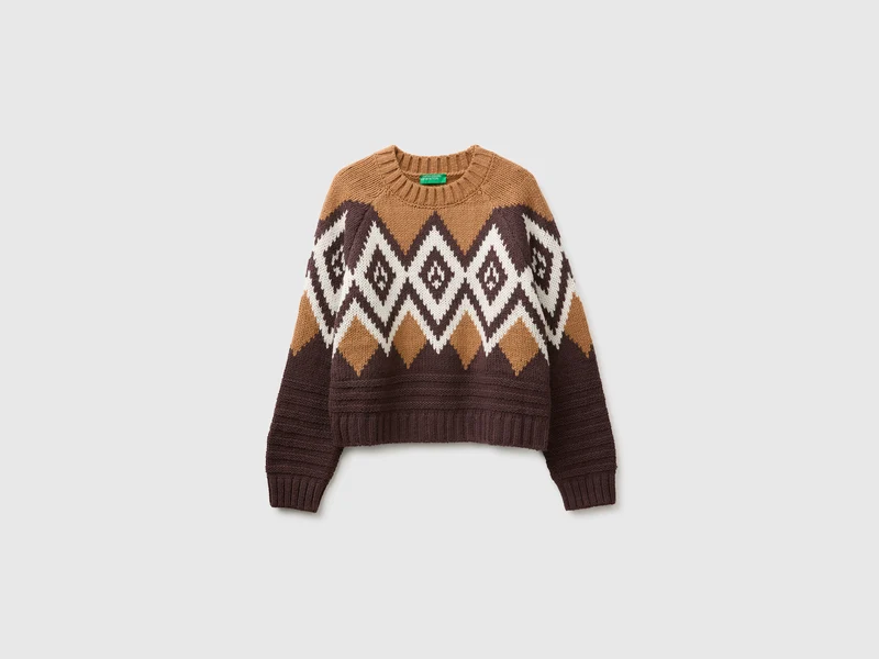 Pullover mit nordischem Jacquardmuster