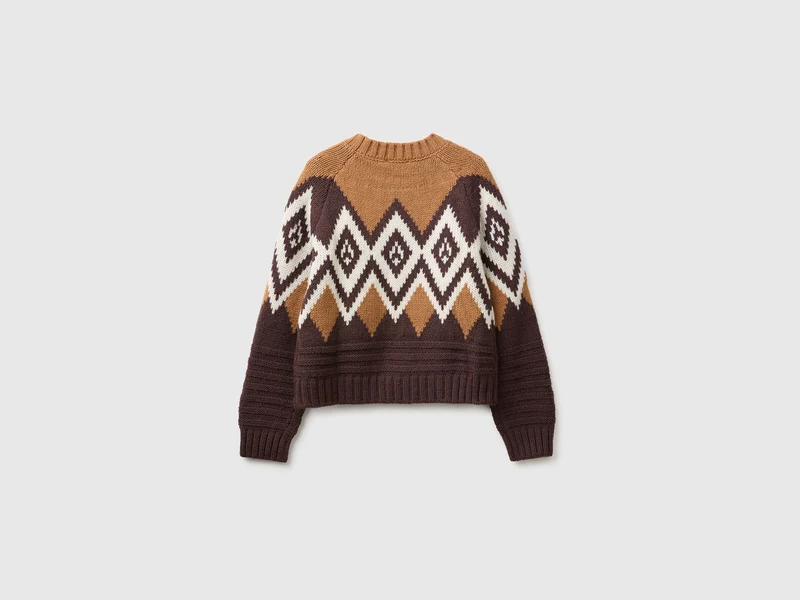 Pullover mit nordischem Jacquardmuster