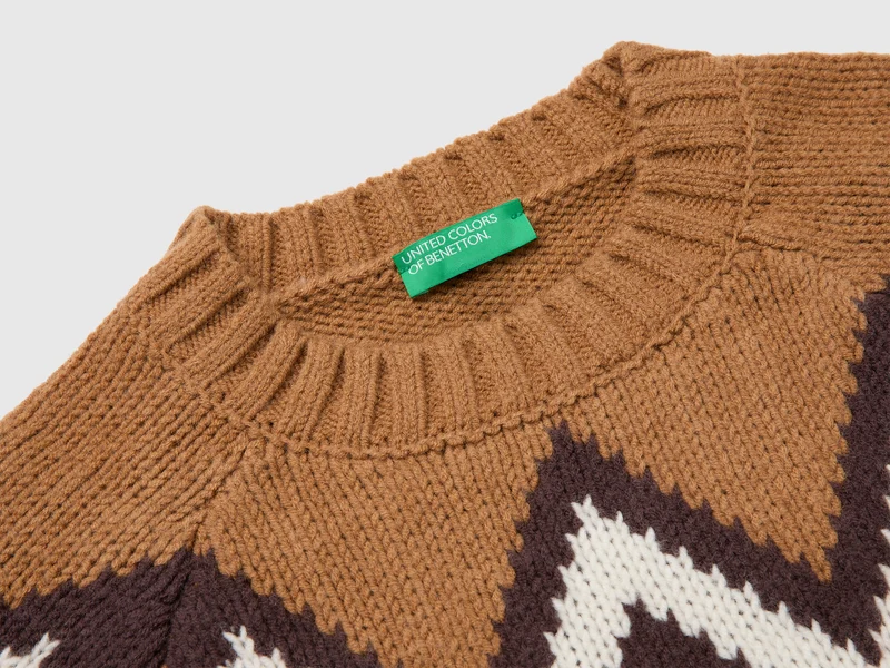 Pullover mit nordischem Jacquardmuster