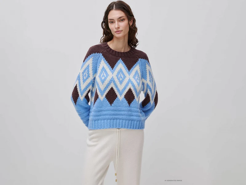 Pullover mit nordischem Jacquardmuster