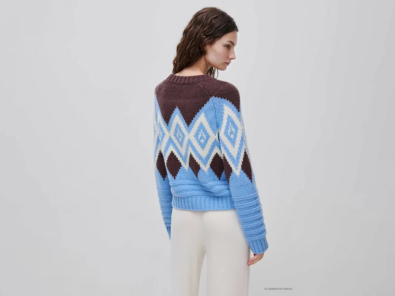 Pullover mit nordischem Jacquardmuster