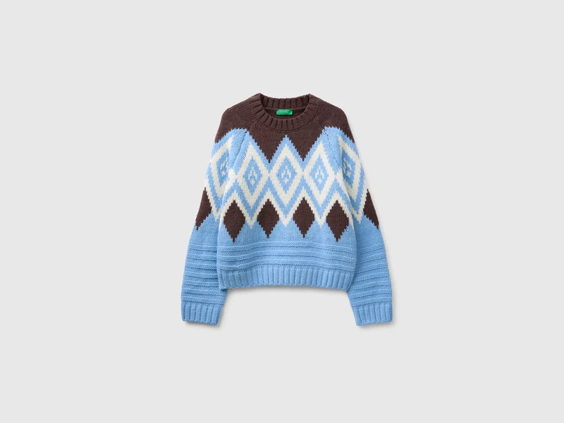 Pullover mit nordischem Jacquardmuster
