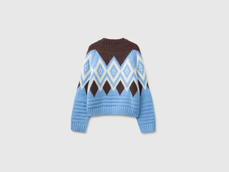 Pullover mit nordischem Jacquardmuster