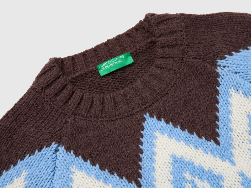 Pullover mit nordischem Jacquardmuster